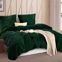 100% mikrošķiedras (plīša) LĪNIJU gultas veļas kompl. 200x220 cm TUMŠZAĻŠ- 22512